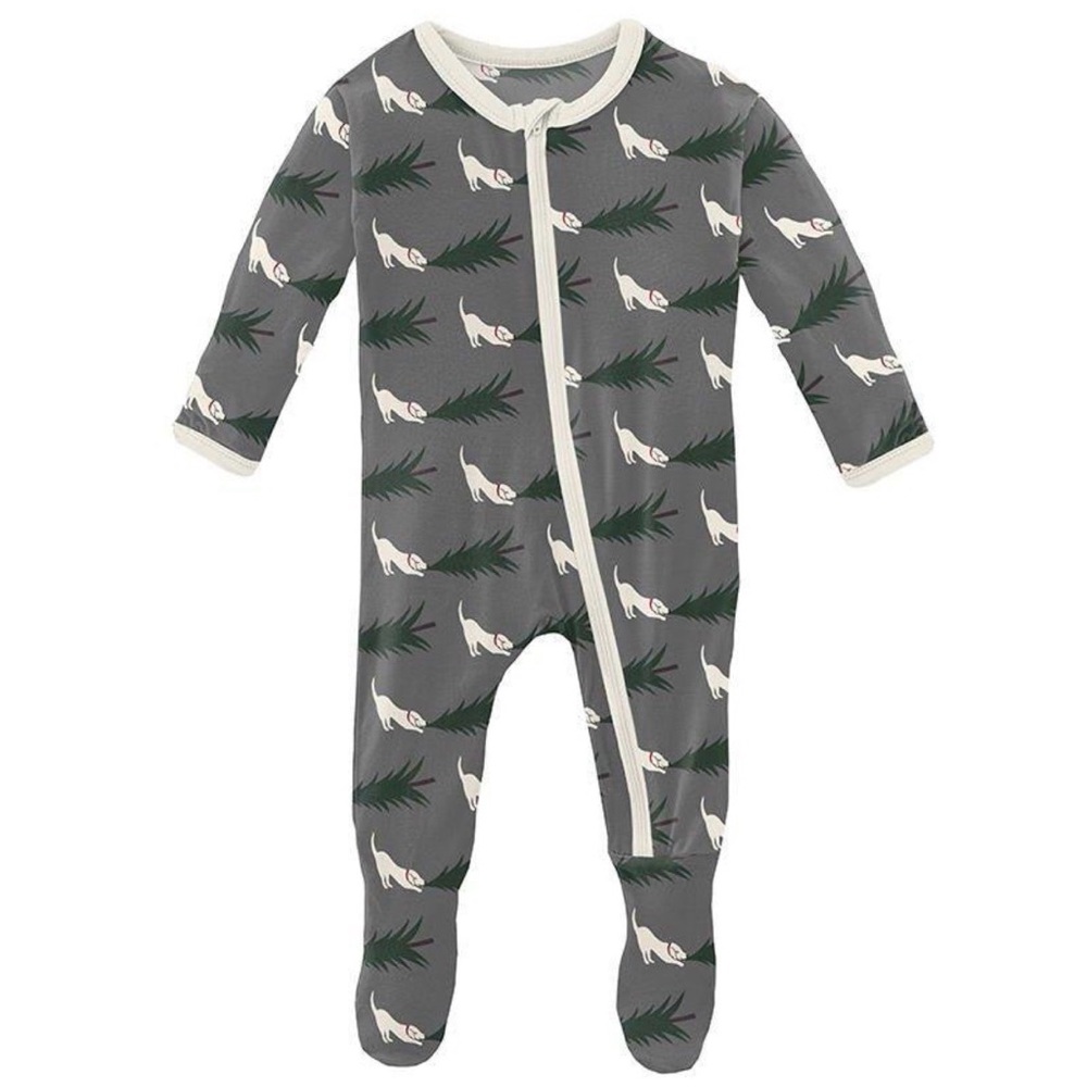 Kickee Pants Dog and Christmas Tree Footie 18-24 months NWT